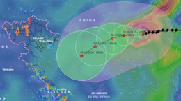 Bão số 4 gây thiệt hại nặng nề ở Đài Loan (Trung Quốc) đã mạnh lên khi vào Biển Đông